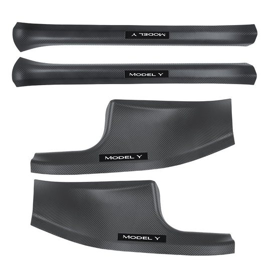 New version of the Model3 Y Tesla threshold strip Front and Rear carbon fiber pattern built-in threshold strip wholesale